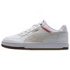 Slip Resistant Durable Low Top Skate Shoes Unisex Sneaker White Beige 392487-01