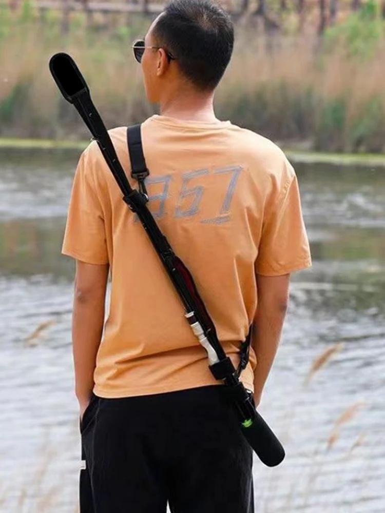 Fishing Rod Carry Strap Adjustable Fishing Pole Tackle Holder Portable Wear-resistant Fastener Tie Fishing Accessories