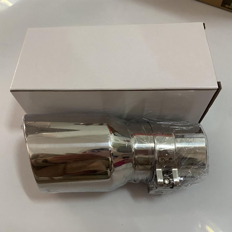 Inlet  2.5 Inch  Exhaust Tips   2.5" To 3.5"  4 Inch Exhaust Tail Pipe Tips Single Slant Cut   Exhaust Muffler Tip  63mm