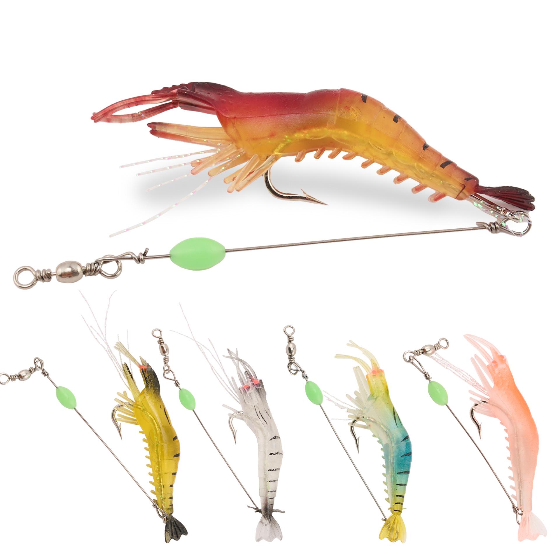 **Luminous Biomimetic Soft Shrimp Lure 9cm/6g** - Realistic fake shrimp fishing bait for black fish. Single Piece + Premium Packaging