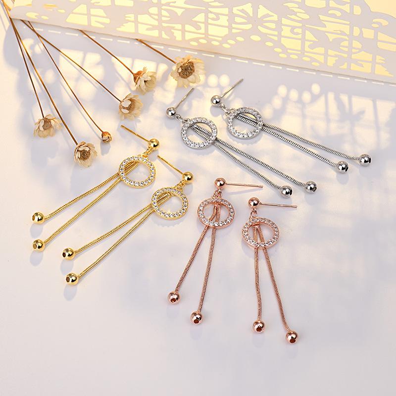 Lindon Copper Alloy Zircon Earrings Drop Earrings For Women Wedding Party Gifts