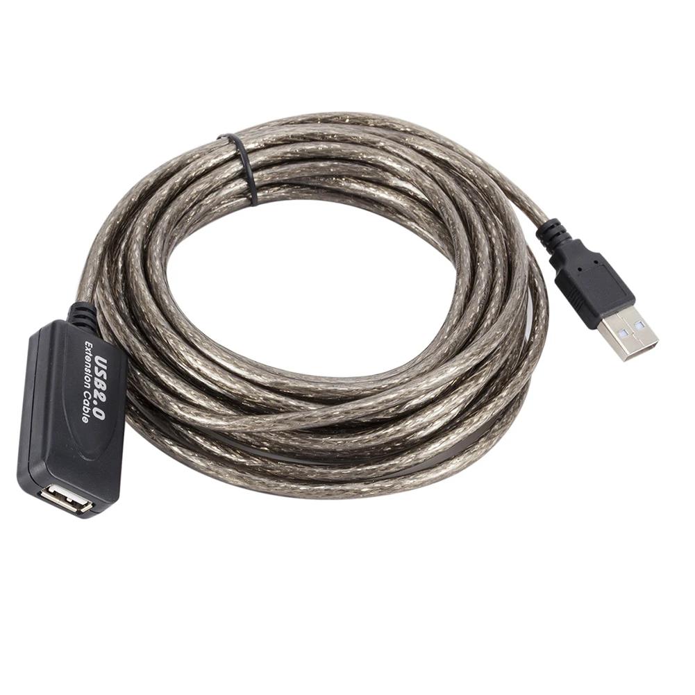 

5/10/15/20м USB 2.0 Подовжувач Чоловічий на Жіночий Активний Повторювач Кабель-Подовжувач для Бездротової Мережевої Карти Кабель Шнур USB-Адаптер