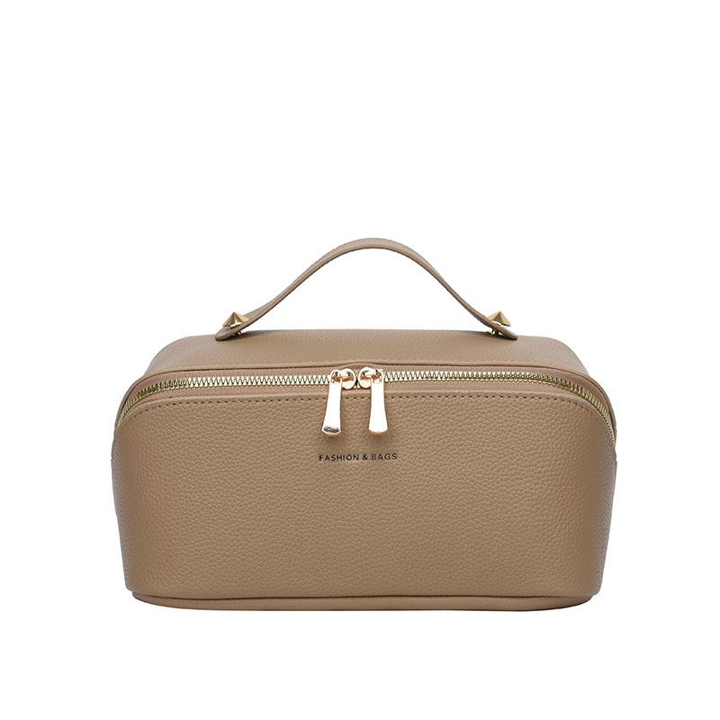 

2026 Portable Portable Large-capacity Cosmetic Bag, High-value Cosmetic Storage, Makeup Brush, Travel Wash 24*12*12CM хакі