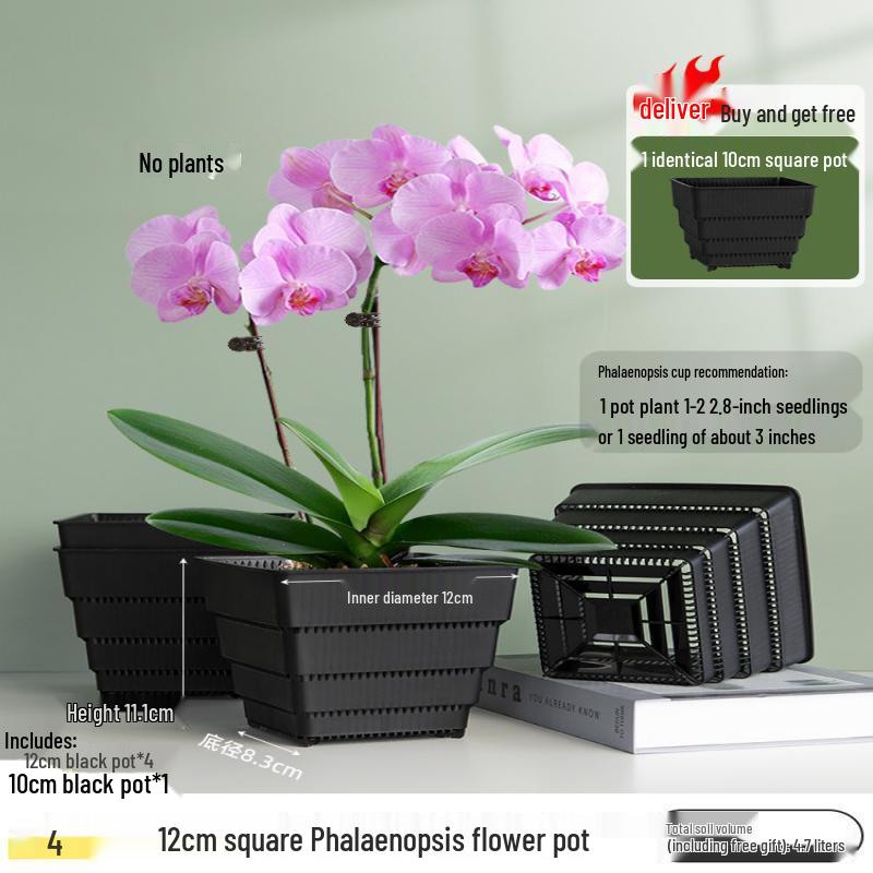 Resin Breathable Flower Pots Set