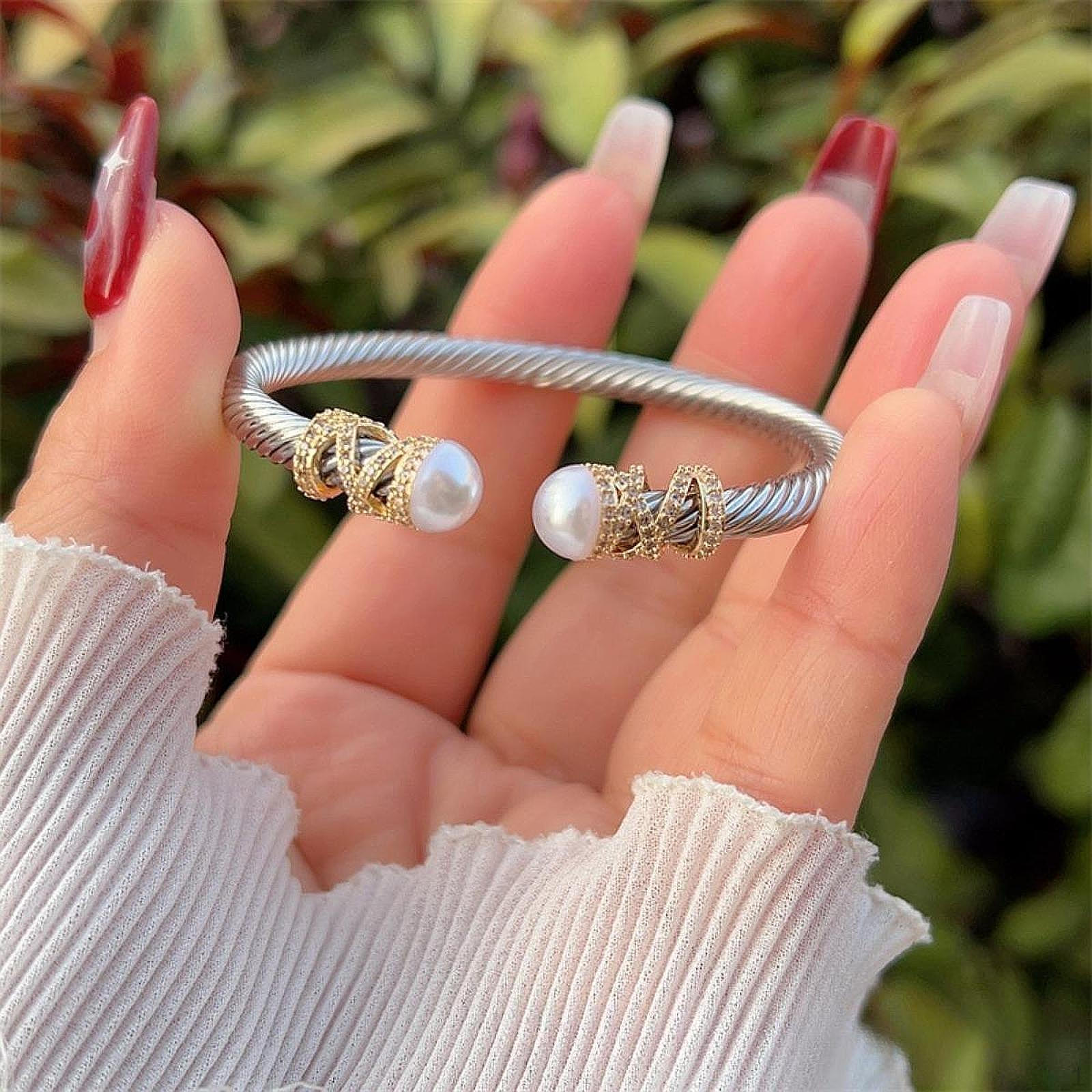 

Браслет из витого кабеля, металлический, уникальный, женский, браслет, ювелирный аксессуар