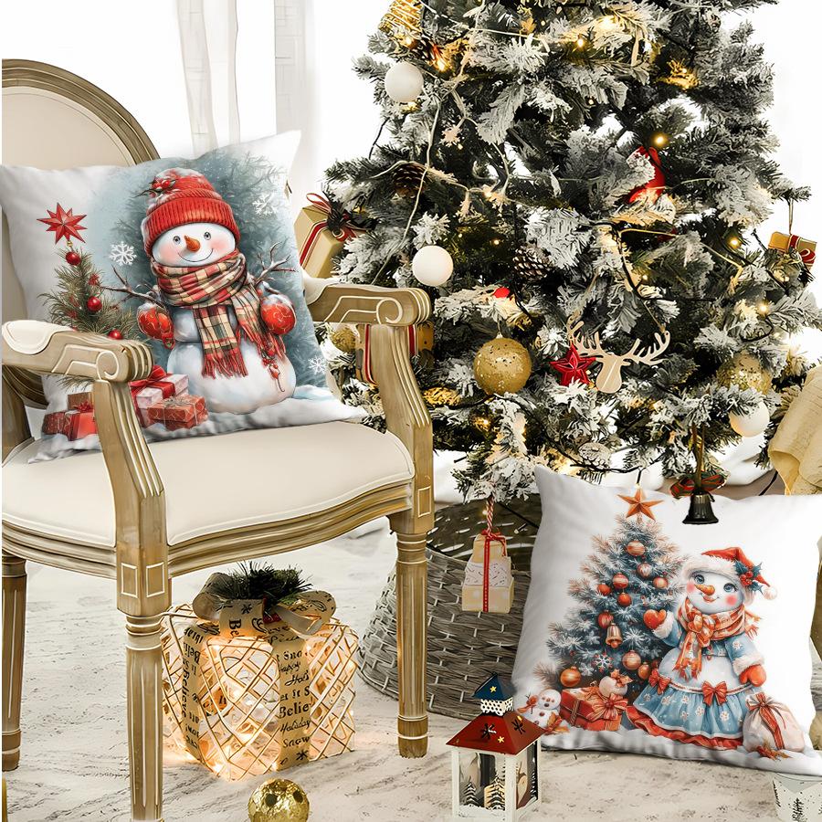 Christmas Pillow Case Home Nap Lumbar Pillow Pillow Sofa Bedside Cushion Cover Pillow Case