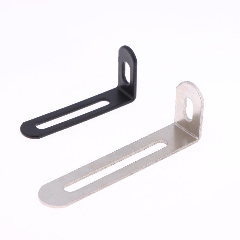10Pcs Hardware Black Silver L-shaped Adjustable Angle Brackets Suitable For Furniture Anti Tilt Bookshelves