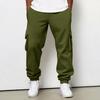 Men's Cargo Joggers with Elastic Waistband and Drawstring, Tapered Leg Casual Pants