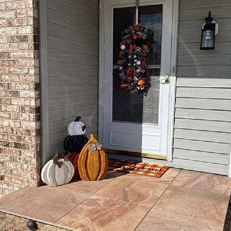 Spooky Pumpkin Halloween Wreath Door Hanging Decorative Courtyard Ornament