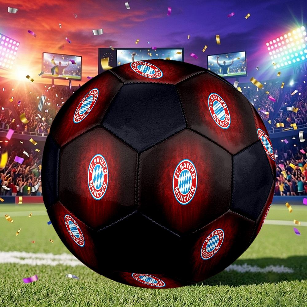 1pc Bayern Munich Crest Standard Size 5 Soccer ball, Durable game Soccer Ball for School Park Training & Daily Entertainment zq71430