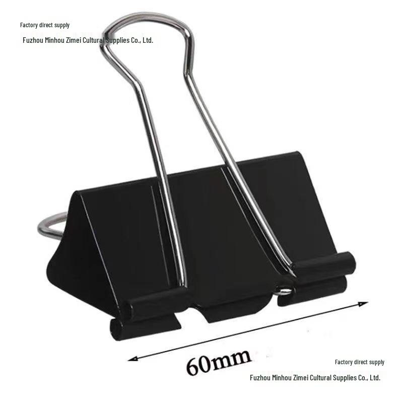 קליפסים תפסנים שחורים וצבעוניים בצורת זנב סנונית, בגדלים שונים, לנייר וחשבוניות