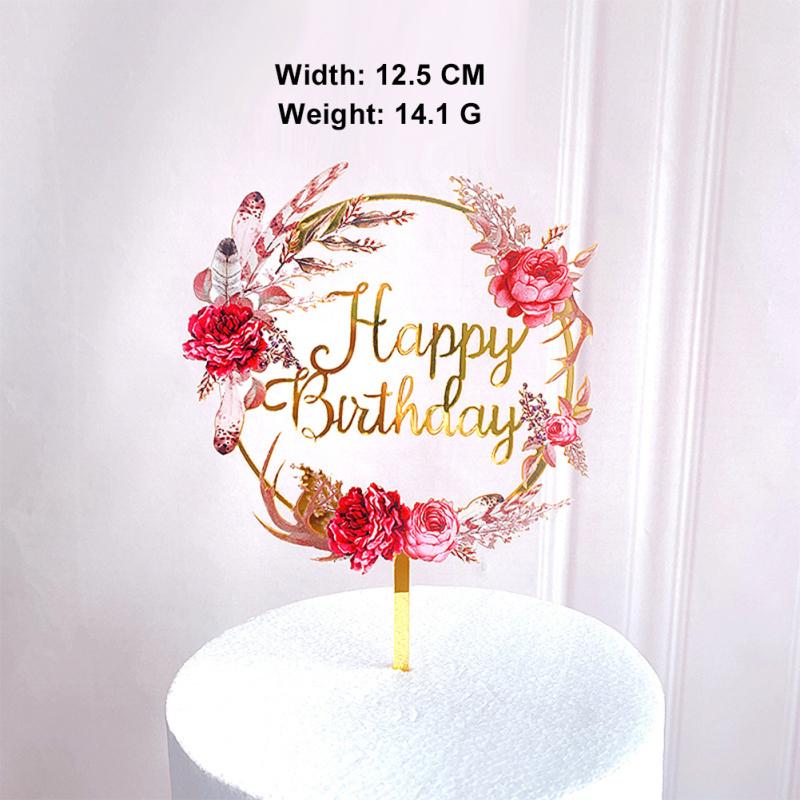 Acrylic Cake Topper Decoration for Birthday Wedding Party Photo Prop