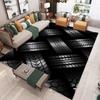 Tyres Pattern Rug Tyre Track Rug Man Cave Decor Teen Room Mat Office Mat Popular Model Rug Mechanic Rug