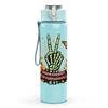 1PC Desert Cactus Pot Plant Art Print 750ml Color Plastic Sports Water Bottle Leakproof Flip Straw Lid Suitable for Sports Office Home Use