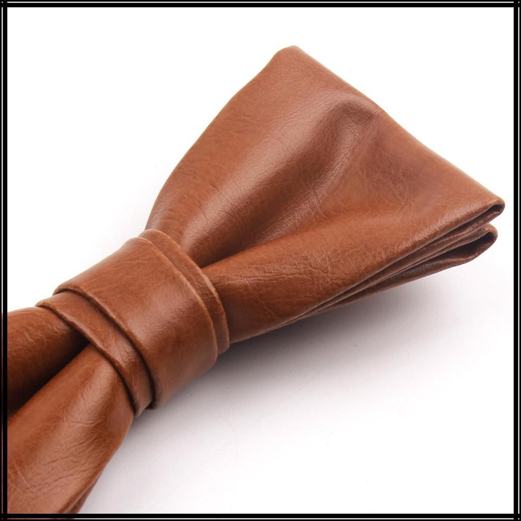 [White Fang] PU Leather Bow Tie, Simple Design, Fashionable, Stylish, Men's & Women's, NC093 (Red)