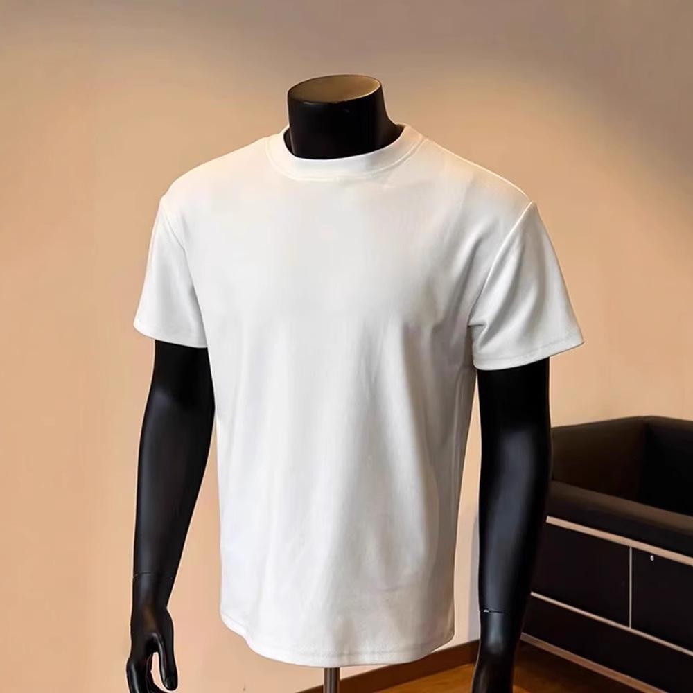 

Men s Black Loose-Fit Short Sleeve High Street Pique T-Shirt S