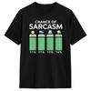 Men T-Shirt Chance of Sarcasm Weather Funny Cotton Tee Shirt Short Sleeve  T Shirts Round Collar Clothing Birthday Present