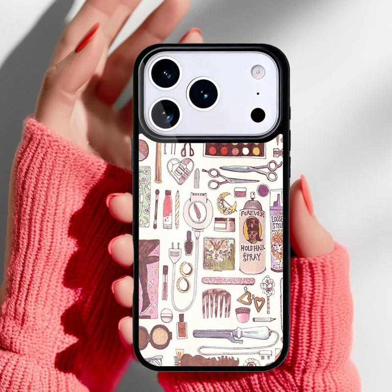 Hair Stylist Scissors Brush switch Novelty Fundas Phone Case for iPhone 17 16 15 14 13 Pro Max Back Cover for 12 11 Pro Coque