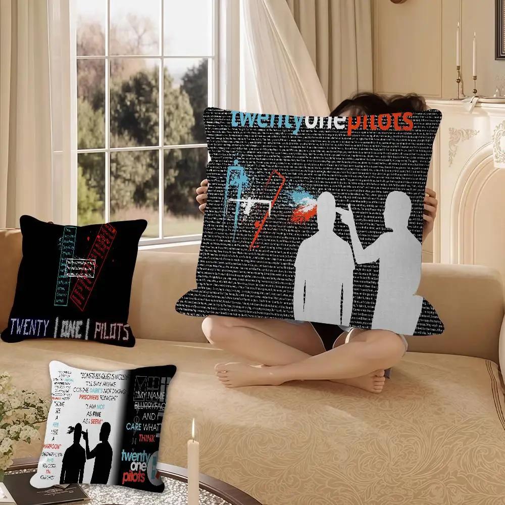 T-Twenty One Pilots Pillow Gift Home Office Decoration Bedroom Sofa Car Cushion Cover case 45x45