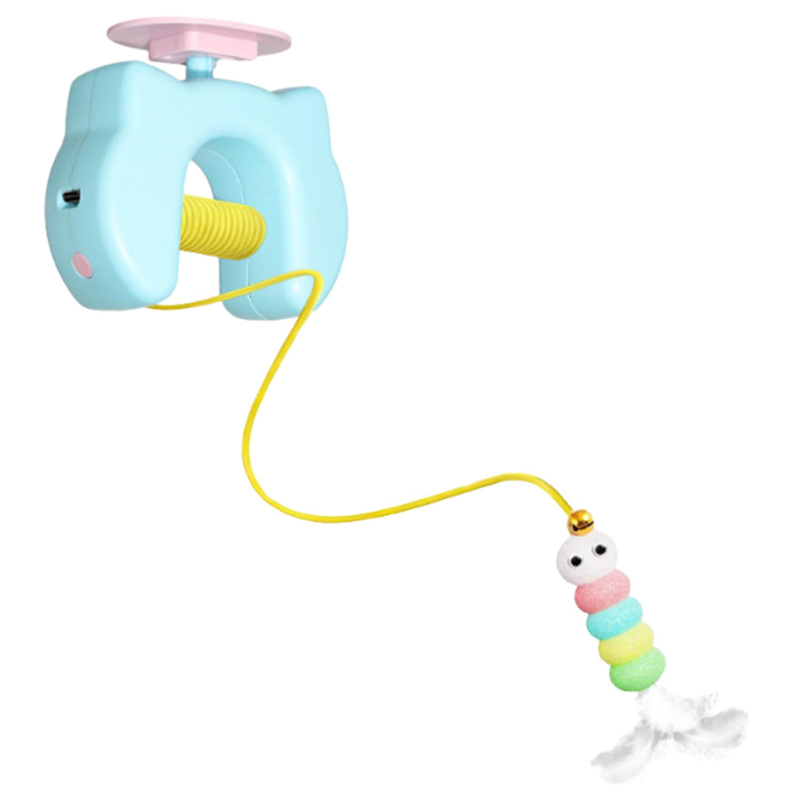 

Interactive Cat Hanging Toys USB Charging Self-Play Pet Chase Toy Automatic Hanging Toys for Relieve Boredom Burn Energy синий