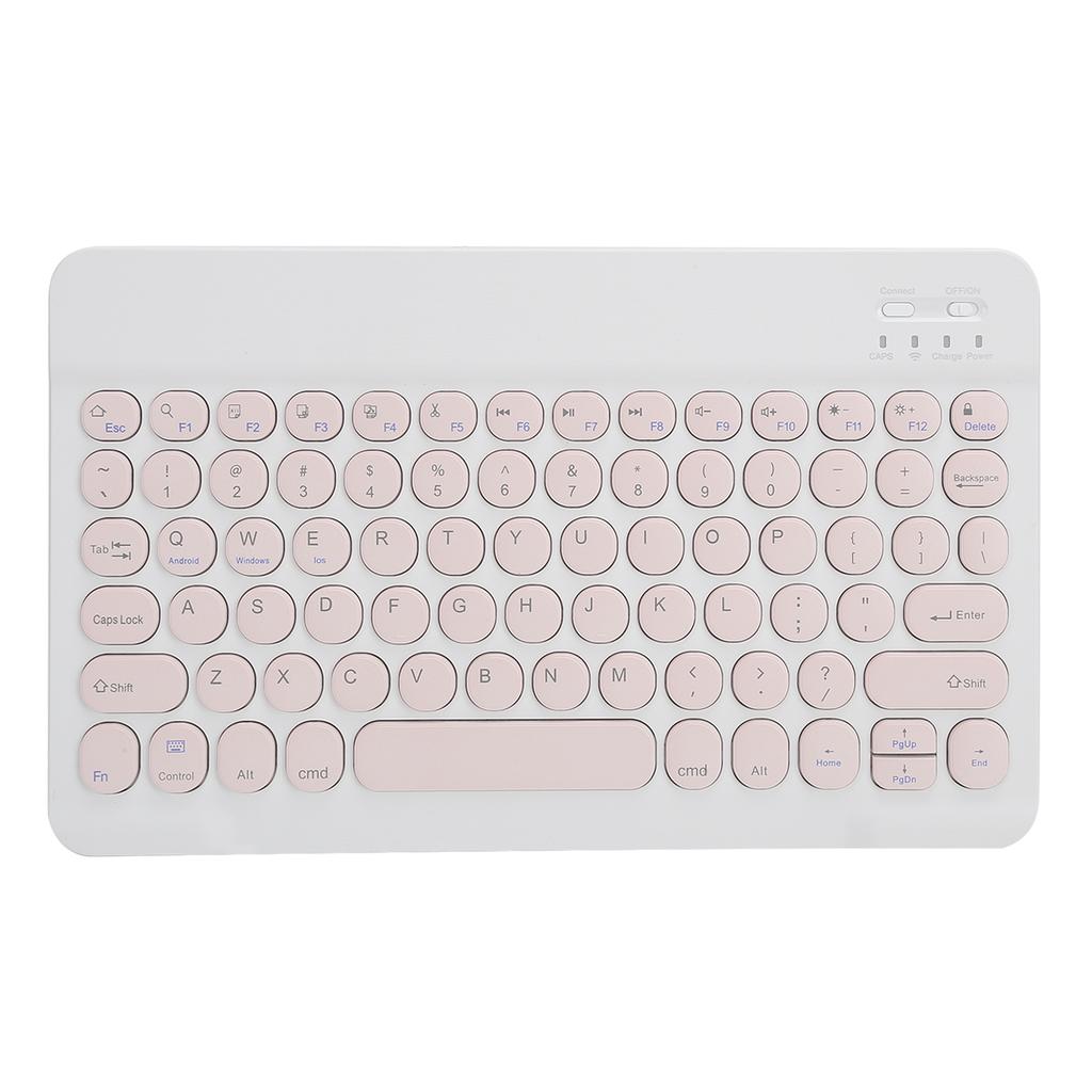 Wireless Bluetooth Keyboard Tablet Smartphone Computer Accessories Round Cap 10in