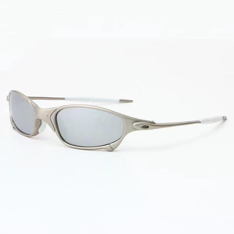 Neue Outdoor-Sonnenbrille mit silbernem Metallrahmen, polarisiert, für Damen und Herren, Mode, Fahren, Sportbrille