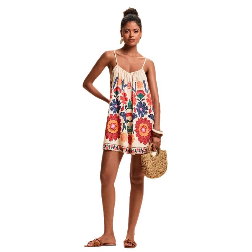 Women's Summer 2025 Casual Floral Strappy Jumpsuit