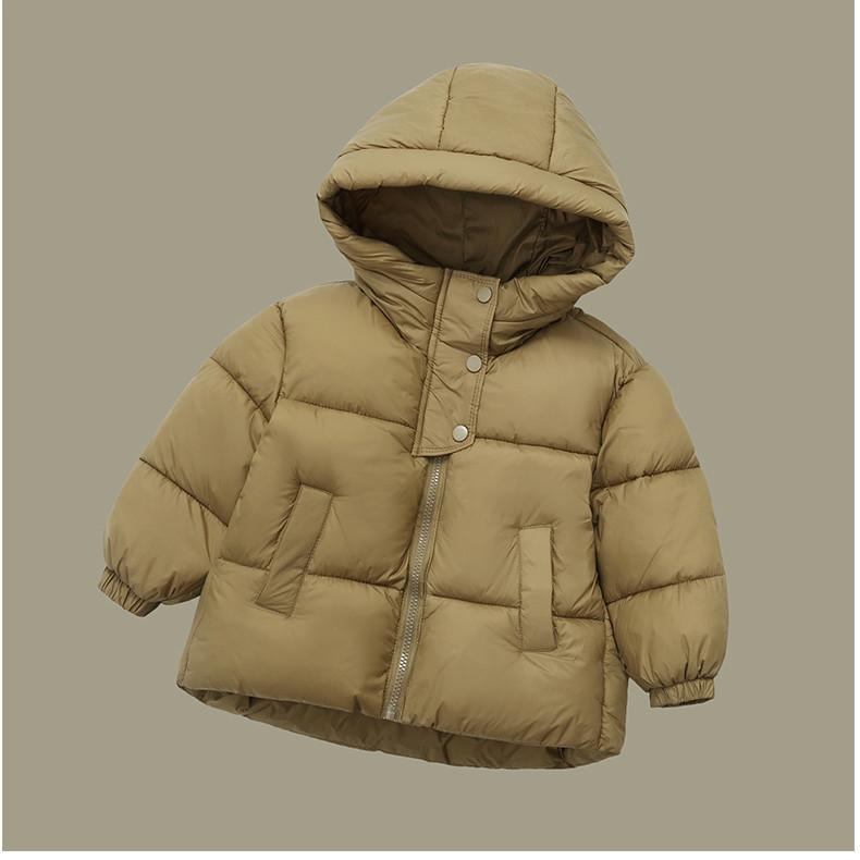 Children's Winter Down-Filled Jacket: Thickened Hooded Warm Coat for Babies