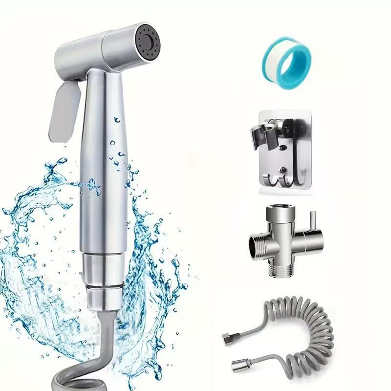 Dual Angle Valve Bidet with High-Pressure Spray Gun for Bathroom & Toilet