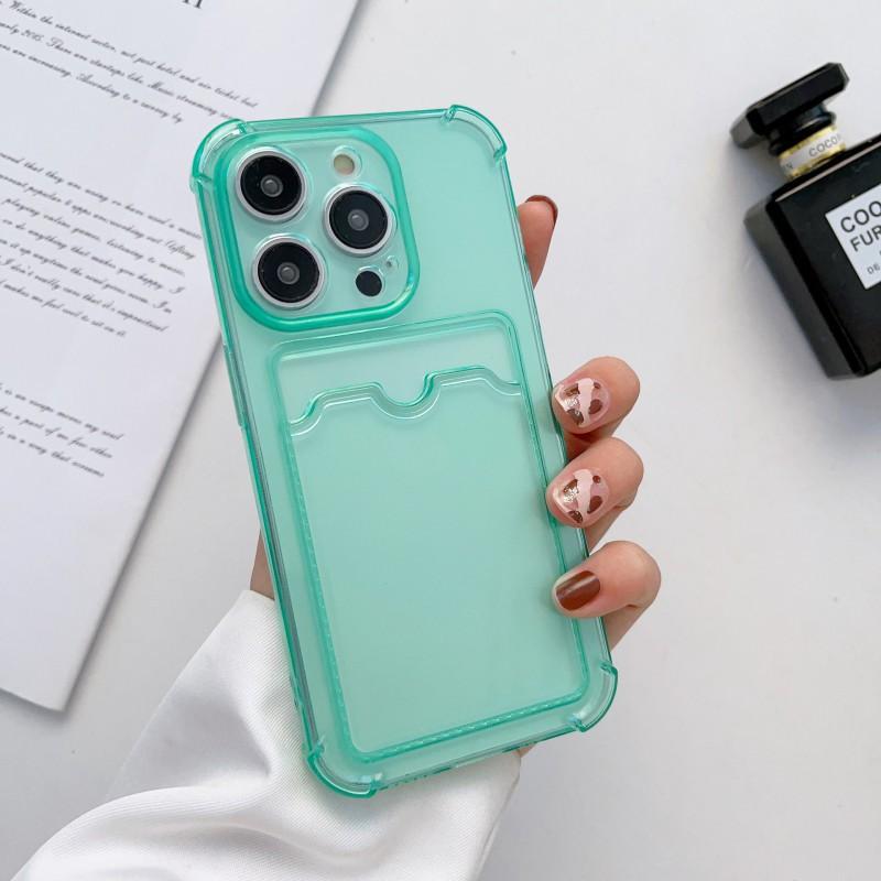 

Suitable 16pm Apple Phone Case New Card Insertion Protective IPhone 15promax Anti Drop Bag iPhone XR зелёный