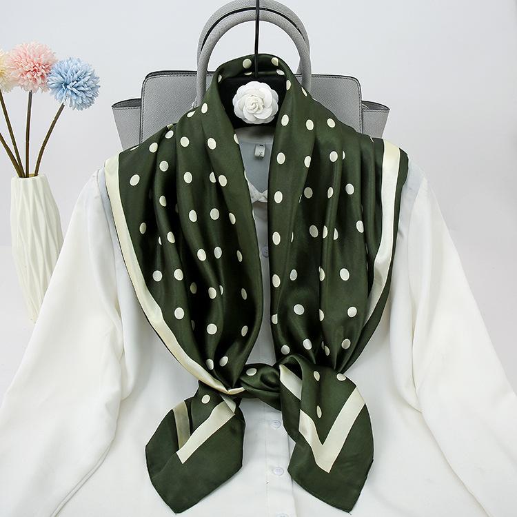 Cashew Flower Satin Square Scarf, Summer Silk Scarf, Thin Shawl, Amazon Foreign Trade Headscarf, Scarf