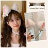 Tiara Fofa de Gato e Orelhas de Coelho para Cosplay, Acessórios de Cabelo Kawaii Estilo Soft Girl Japonês para Fotos