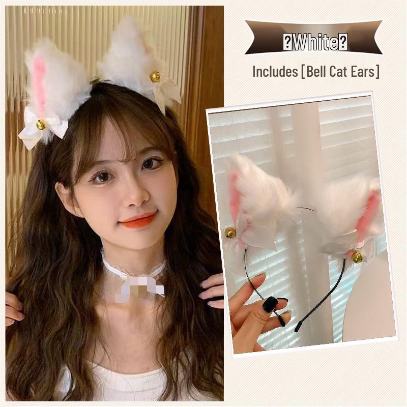 Tiara Fofa de Gato e Orelhas de Coelho para Cosplay, Acessórios de Cabelo Kawaii Estilo Soft Girl Japonês para Fotos
