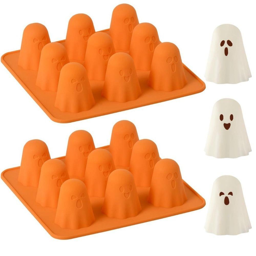 Easy Clean Ghost Shape Mold Reusable Halloween Baking Molds Ghost Silicone Mold Candy Making
