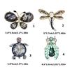 Elegant Christmas Crystal Butterfly Brooch For Women Party Dress Accessories Sparkling Lapel Pin Jewelry Gift