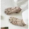 Summer New Style Popular Cross Strap Flat Sandals Women Round Toe Ankle Buckle Hollow Casual Roman Sandals Zapatos De Mujer