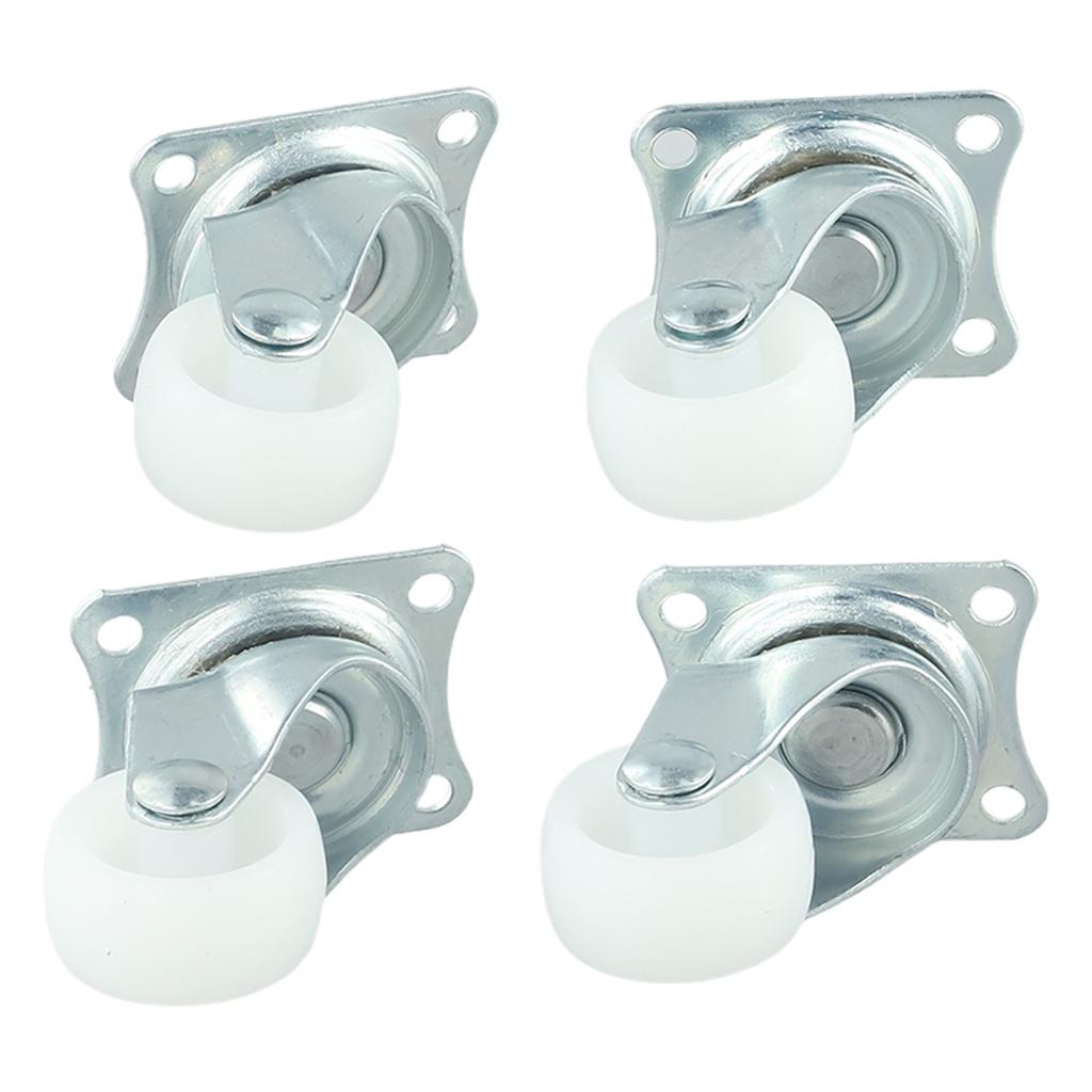 Parts Swivel Casters Warehouses Wheel White Silver 250G Mount Ball With Rubber Bearing Wheels Material Handling