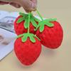 Red Strawberry Stress Ball Realistic Squeeze Fidget Mini Strawberry Toy Stretchy TPR Simulated Fruit Sensory