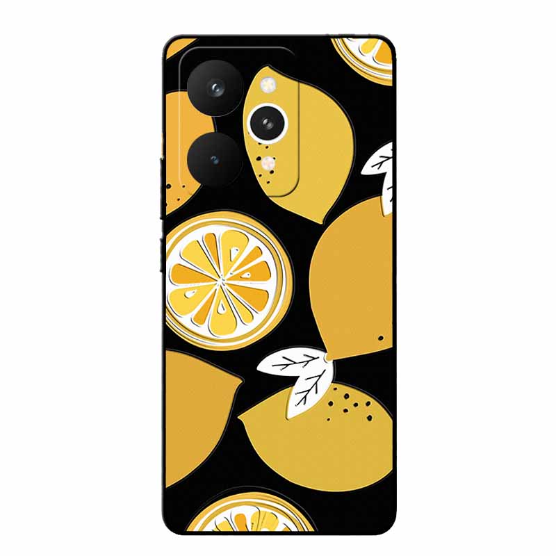 For Realme 15 Pro Cases 3D Relief Flower Emboss Black Silicone For Realme15 Pro 5G Back Cover Cartoon Funda Realme 15 Pro Bumper
