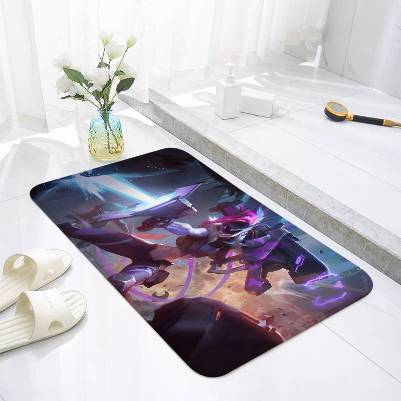 L-LoL-J-Jinx-Runaway Loli Floor Mat For Living Room Cushions Modern Soft Fluffy Home Rug For Children's Bedroom Play Carpet