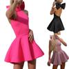 Women's Summer Sleeveless Color Loose Casual Dress Tank Dress Sexy Backless Dresses