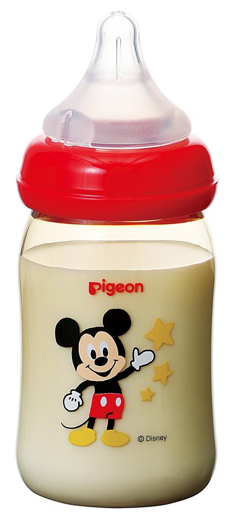 Pigeon Breastfeeding Mickey Mouse for Babies from 0 Months A Reliable Support Bottle for Bottle, 160ml, Plastic, Design, Onwards. Breastfeeding.