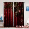 2D Flat Printing  JIT 2pcs   Curtains (Without Rod) Festive Pine Decor Popular Minimalist Curtains Yarn Curtains Decorations Ldeal