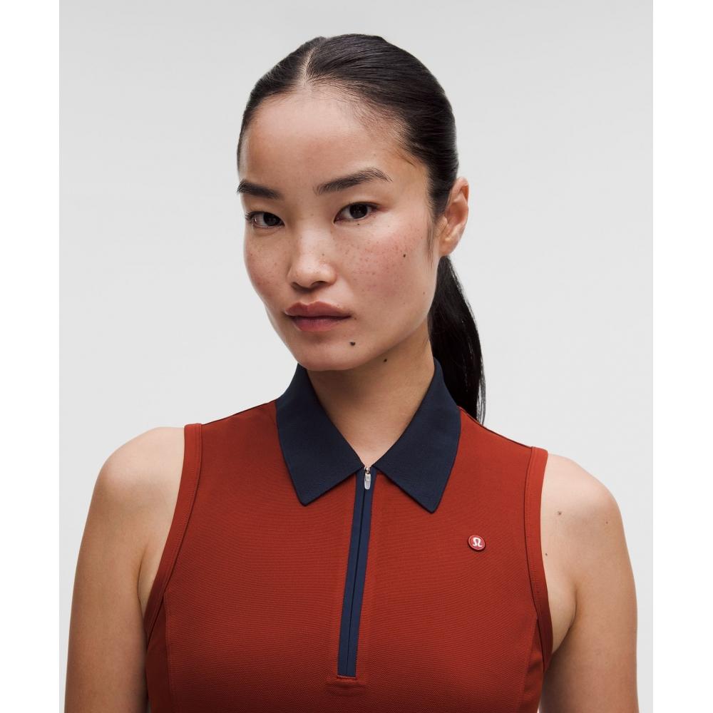 Lullulemon Sleeveless Golf Polo Dress Cach Trnv