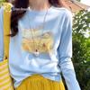 Women's Printed Pure Cotton Long Sleeve T-Shirt