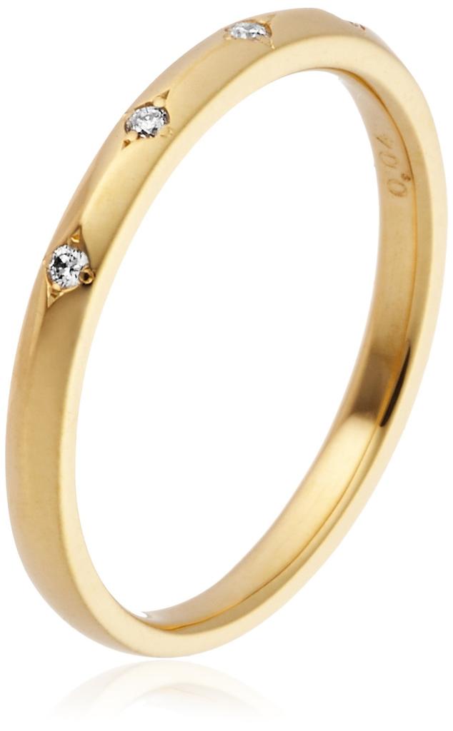 Exedia 18K Yellow Gold Diamond Ring Japanese Size 9 AMGDRK129,