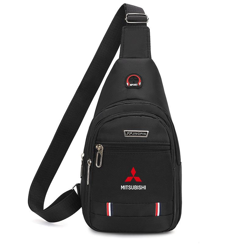 Leisure Car Small Backpack One-shoulder Messenger Bag Chest Bag For Mitsubishi Lancer Asx Outlander Pajero L200 Ralliart Lancer