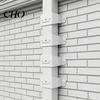 Aluminum Gutter Bracket 4/8Pcs Alloy Downspout Powder Coated Wall Mount Rain Straps 2 X 3 Inch Pipe Clip Hidden Fastener