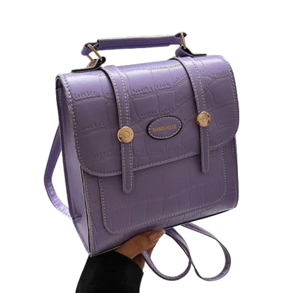 Mini Backpack Korean Trendy Shoulder Bag All Match PU Leather Schoolbags Simple Fashion Crossbody Bag Women