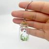 Luminous Ghost Keychain Halloween Glow Drifting Bottle Creative Green Spectre Jewelry Gift